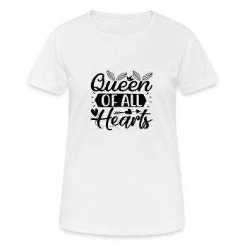 Queen Of All Hearts - Women's Breathable T-Shirt - white - Front - AI Model Female 172 dark (172cm)
