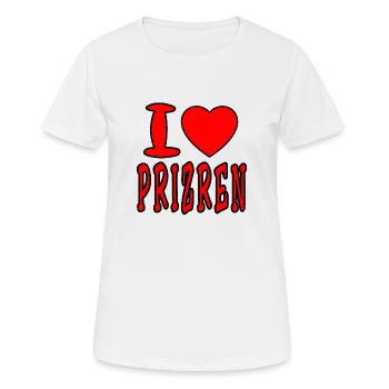 Prizren, Kosovo, Shiptar, Kosovar, Shiprija, Tiran - Frauen T-Shirt atmungsaktiv - Weiß - Vorne - AI Model Female 172 dark (172cm)