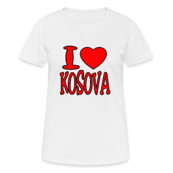 Kosova, Prizreni, Prishtina, Mitrovica, Shiptar - Women's Breathable T-Shirt - white - Front - AI Model Female 172 dark (172cm)