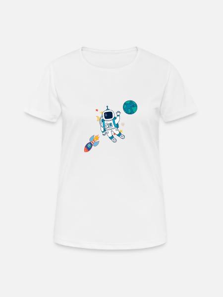 Space - Frauen T-Shirt atmungsaktiv - Weiß
