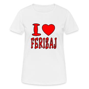 Ferizaj, Kosova, Prishtina, Prizreni, Shiptar - Frauen T-Shirt atmungsaktiv - Weiß - Vorne - AI Model Female 172 dark (172cm)