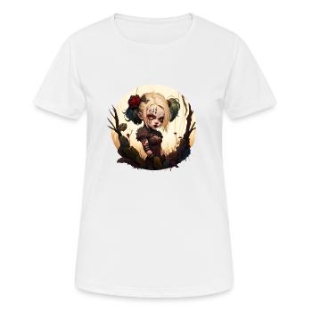 Dämonisches Mädchen mit Tattoo - Frauen T-Shirt atmungsaktiv - Weiß - Vorne - AI Model Female 172 dark (172cm)