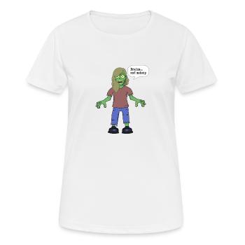 Zombie Brains and makeup - Women's Breathable T-Shirt - white - Front - AI Model Female 172 dark (172cm)
