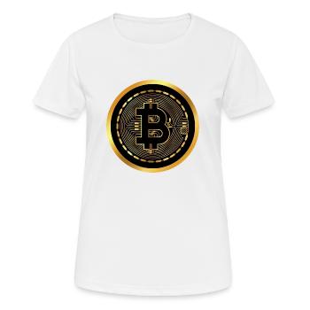 Bitcoin Trading Crypto Stocks - T-shirt respirant Femme - blanc - Devant - AI Model Female 172 dark (172cm)