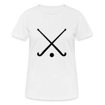 Hockey - Field Hockey - Field Hockey Sticks - Women's Breathable T-Shirt - white - Front - AI Model Female 172 dark (172cm)