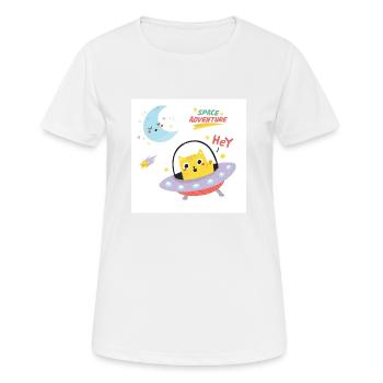 Space kitten - UFO - Women's Breathable T-Shirt - white - Front - AI Model Female 172 dark (172cm)