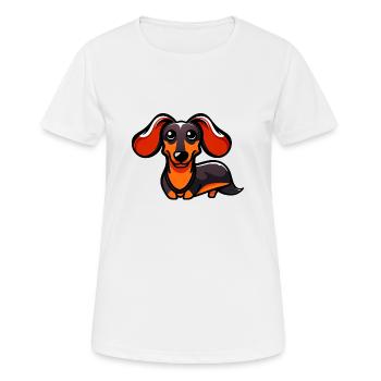 Dachshund Sweetie - Women's Breathable T-Shirt - white - Front - AI Model Female 172 dark (172cm)