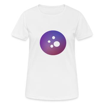 Galaxy button - Frauen T-Shirt atmungsaktiv - Weiß - Vorne - AI Model Female 172 dark (172cm)