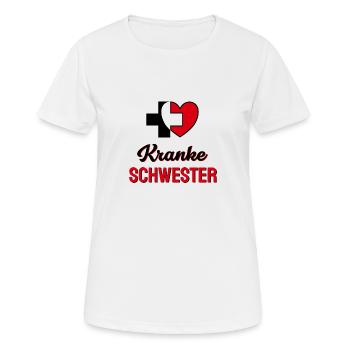 Kranke Schwester - Frauen T-Shirt atmungsaktiv - Weiß - Vorne - AI Model Female 172 dark (172cm)