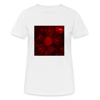 LUNE ÉTOILÉE ROUGE - T-shirt respirant Femme - blanc - Devant - AI Model Female 172 dark (172cm)