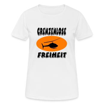 Hubschrauber - Frauen T-Shirt atmungsaktiv - Weiß - Vorne - AI Model Female 172 dark (172cm)