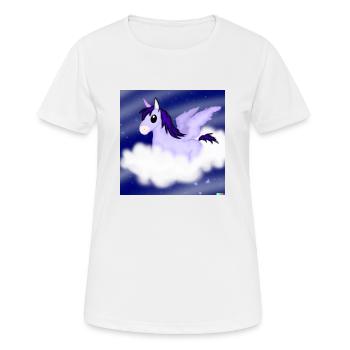 Licrone nuage 1 2048x2048 - T-shirt respirant Femme - blanc - Devant - AI Model Female 172 dark (172cm)