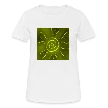 SOLEIL JAUNE - T-shirt respirant Femme - blanc - Devant - AI Model Female 172 dark (172cm)