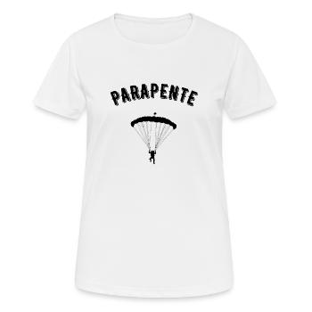 Gleitschirm - Frauen T-Shirt atmungsaktiv - Weiß - Vorne - AI Model Female 172 dark (172cm)