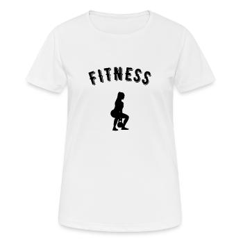 fitness - Women's Breathable T-Shirt - white - Front - AI Model Female 172 dark (172cm)