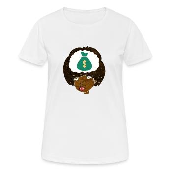 Réfléchissant à l’argent - T-shirt respirant Femme - blanc - Devant - AI Model Female 172 dark (172cm)