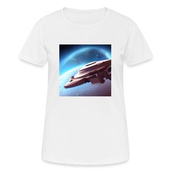 Créativité cosmique 5 - T-shirt respirant Femme - blanc - Devant - AI Model Female 172 dark (172cm)