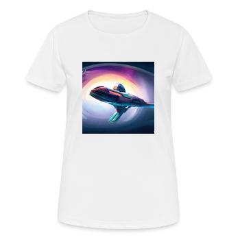 Créativité cosmique 2 - T-shirt respirant Femme - blanc - Devant - AI Model Female 172 dark (172cm)