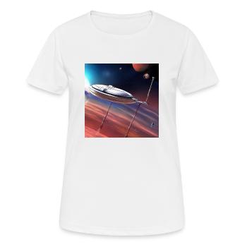 Créativité cosmique 3 - T-shirt respirant Femme - blanc - Devant - AI Model Female 172 dark (172cm)