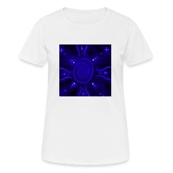 MANDALA ÉLECTRIQUE ENSOLEILLÉ - T-shirt respirant Femme - blanc - Devant - AI Model Female 172 dark (172cm)