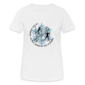 Nordischen Skiweltmeisterschaften - Frauen T-Shirt atmungsaktiv - Weiß - Vorne - AI Model Female 172 dark (172cm)