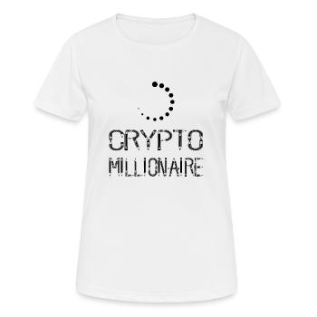 Bitcoin Trading Crypto Stocks - T-shirt respirant Femme - blanc - Devant - AI Model Female 172 dark (172cm)