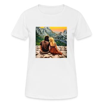 Mountain Romance - Women's Breathable T-Shirt - white - Front - AI Model Female 172 dark (172cm)