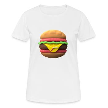 L’HEURE DU BURGER - T-shirt respirant Femme - blanc - Devant - AI Model Female 172 dark (172cm)