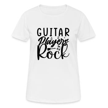 Guitar Players Rock - Frauen T-Shirt atmungsaktiv - Weiß - Vorne - AI Model Female 172 dark (172cm)