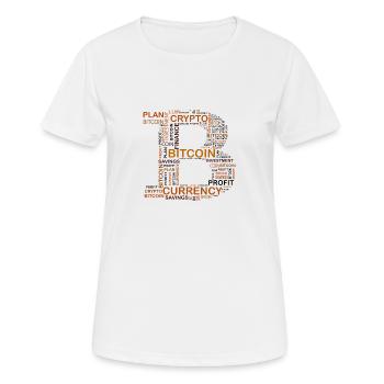 Bitcoin - T-shirt respirant Femme - blanc - Devant - AI Model Female 172 dark (172cm)