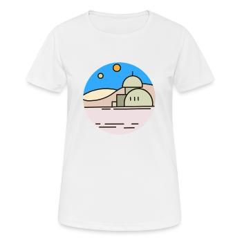 planète désertique - T-shirt respirant Femme - blanc - Devant - AI Model Female 172 dark (172cm)