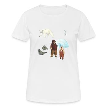 Eskimofamilie - Frauen T-Shirt atmungsaktiv - Weiß - Vorne - AI Model Female 172 dark (172cm)