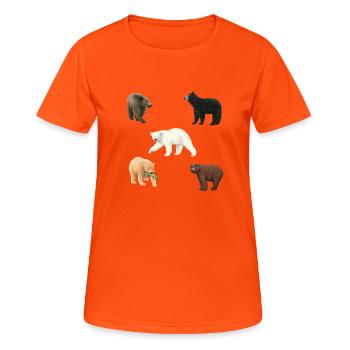 Bears - Women's Breathable T-Shirt - neon orange - Front - AI Model Female 172 dark (172cm)