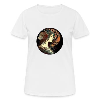 Mystischer Frauen-Jugendstil-Weg - Frauen T-Shirt atmungsaktiv - Weiß - Vorne - AI Model Female 172 dark (172cm)