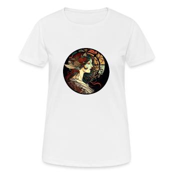 Mystischer Frauen-Jugendstil-Weg - Frauen T-Shirt atmungsaktiv - Weiß - Vorne - AI Model Female 172 dark (172cm)