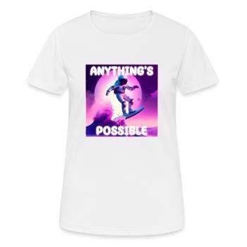 ANYTHING'S POSSIBLE - Women's Breathable T-Shirt - white - Front - AI Model Female 172 dark (172cm)