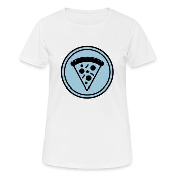 Cercle d'icône de pizza - T-shirt respirant Femme - blanc - Devant - AI Model Female 172 dark (172cm)