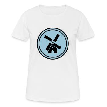 Cercle du moulin à vent - T-shirt respirant Femme - blanc - Devant - AI Model Female 172 dark (172cm)