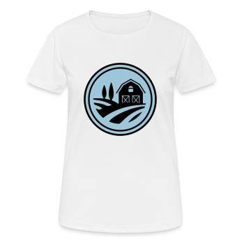 Cercle de récolte à la ferme - T-shirt respirant Femme - blanc - Devant - AI Model Female 172 dark (172cm)