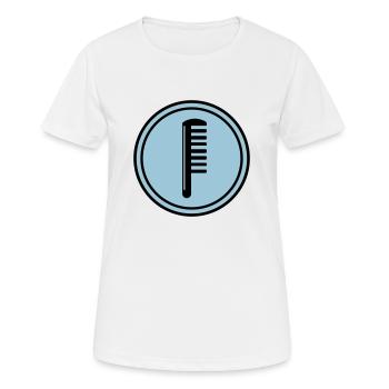 Kamm Friseur Kreis - Frauen T-Shirt atmungsaktiv - Weiß - Vorne - AI Model Female 172 dark (172cm)
