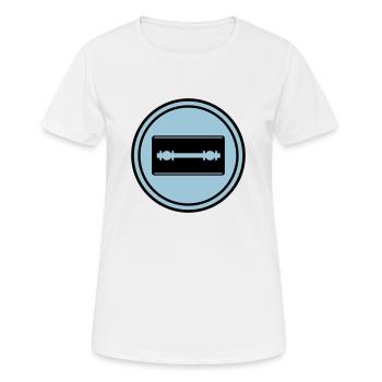Cercle d'icône de lame de rasoir - T-shirt respirant Femme - blanc - Devant - AI Model Female 172 dark (172cm)