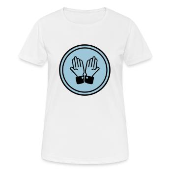 hands praying circle - Women's Breathable T-Shirt - white - Front - AI Model Female 172 dark (172cm)