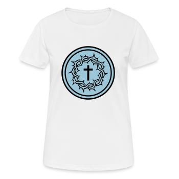 Crown of thorns Jesus icon - Women's Breathable T-Shirt - white - Front - AI Model Female 172 dark (172cm)