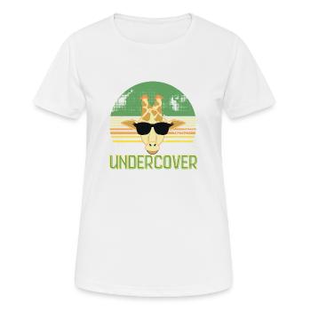 undercover Giraffe Sonnenbrille - Frauen T-Shirt atmungsaktiv - Weiß - Vorne - AI Model Female 172 dark (172cm)