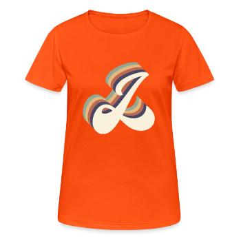 letter l - Women's Breathable T-Shirt - neon orange - Front - AI Model Female 172 dark (172cm)