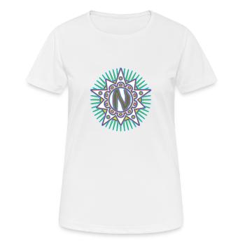 Stars with the letter N. Your word - your thought - Women's Breathable T-Shirt - white - Front - AI Model Female 172 dark (172cm)