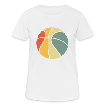 Basketball vintage retro - Frauen T-Shirt atmungsaktiv - Weiß - Vorne - AI Model Female 172 dark (172cm)