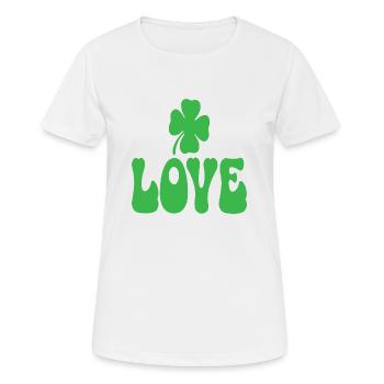 Love St. Patricks Day Valentinstag - Frauen T-Shirt atmungsaktiv - Weiß - Vorne - AI Model Female 172 dark (172cm)