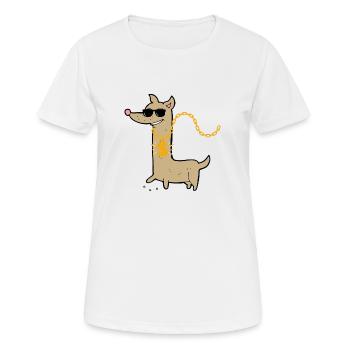 Swaggy Dog | Idée cadeau amusante - T-shirt respirant Femme - blanc - Devant - AI Model Female 172 dark (172cm)