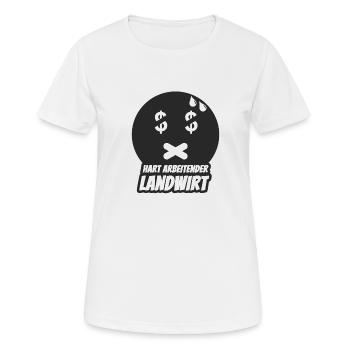 Hart arbeitender Landwirt - Frauen T-Shirt atmungsaktiv - Weiß - Vorne - AI Model Female 172 dark (172cm)